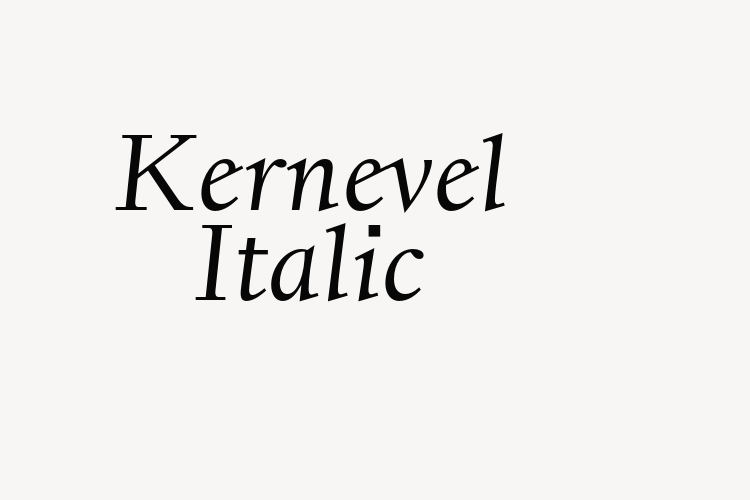 Kernevel Italic font download