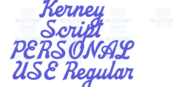 Kerney Script PERSONAL USE Regular font free