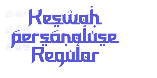 Keswah personaluse Regular font free