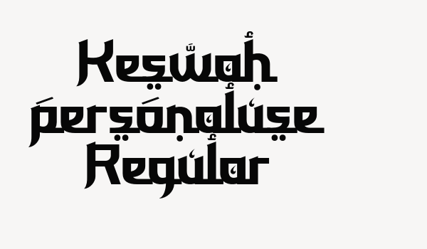 Keswah personaluse Regular Font