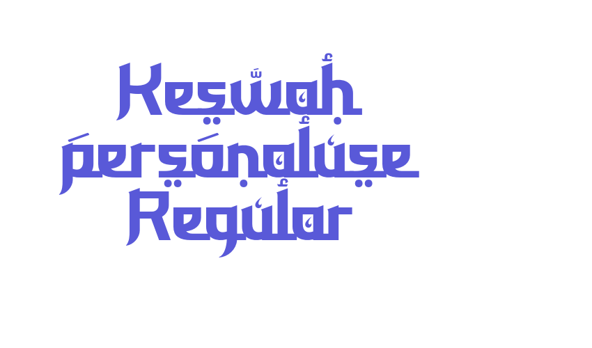 Keswah personaluse Regular Font Download