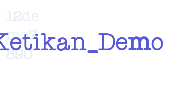 Ketikan_Demo font free