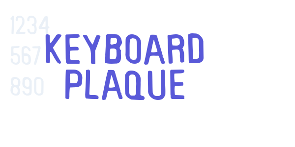 Keyboard Plaque font free