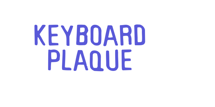 Keyboard Plaque Font Download