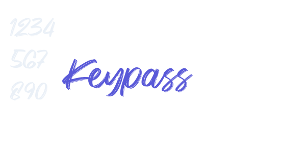 Keypass font