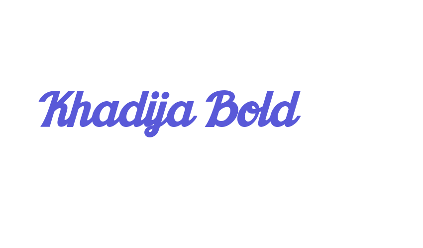 Khadija Bold Font