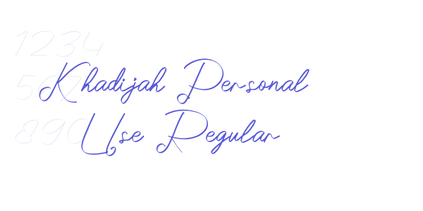 Khadijah Personal Use Regular font