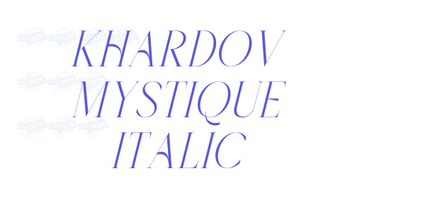 Khardov Mystique Italic font