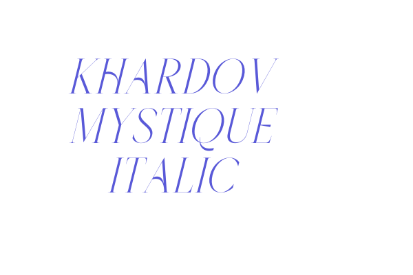 Khardov Mystique Italic Font