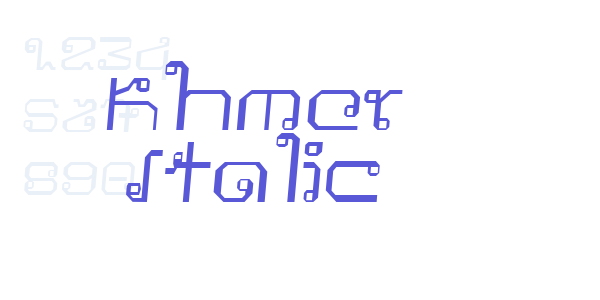 Khmer Italic font