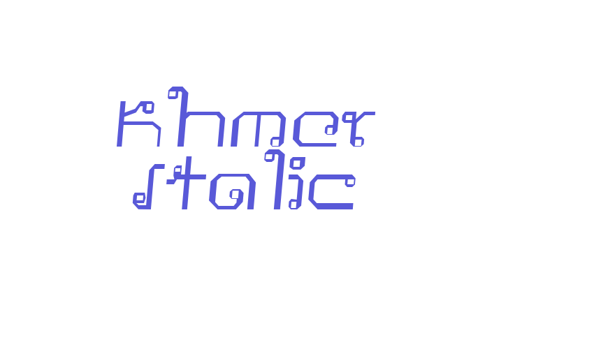 Khmer Italic Font