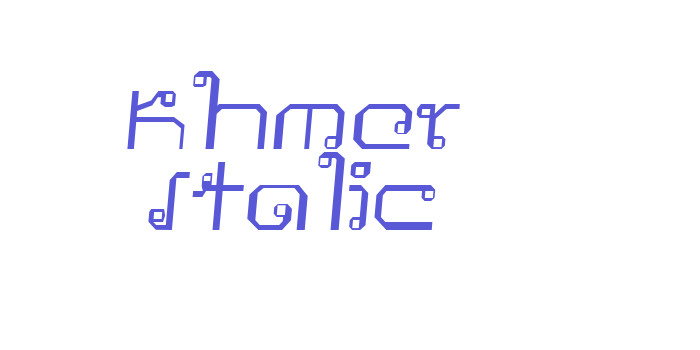 Khmer Italic Font Download