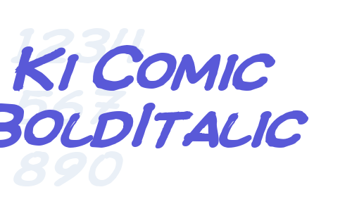 Ki Comic BoldItalic Font Download