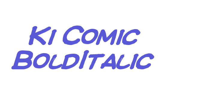 Ki Comic BoldItalic Font Download