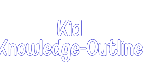 Kid Knowledge-Outline Font Download