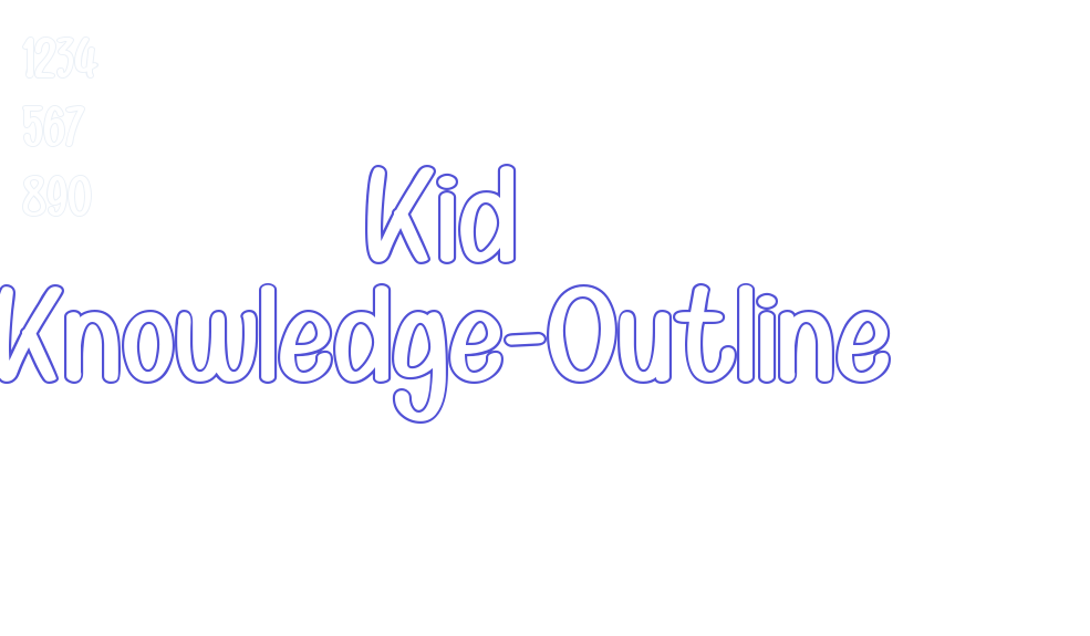 Kid Knowledge-Outline-font-download