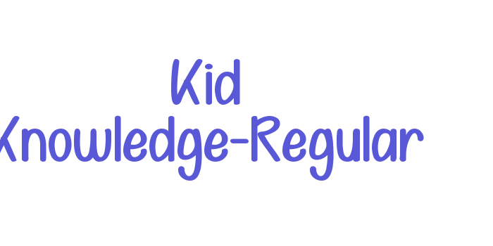 Kid Knowledge-Regular Font Download