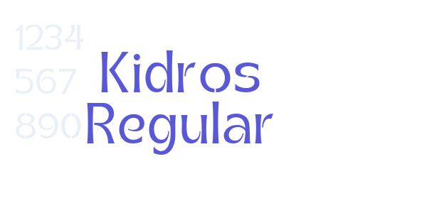 Kidros Regular font free