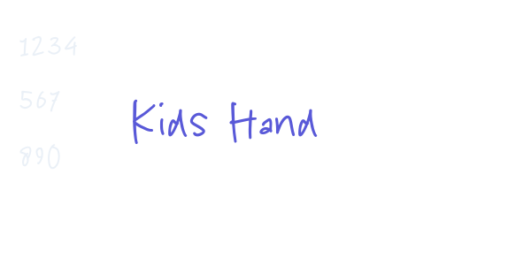 Kids Hand font free