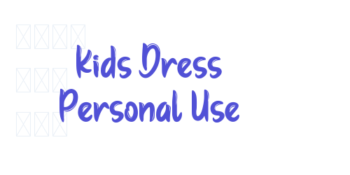 Kids Dress Personal Use-font-download