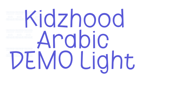 Kidzhood Arabic DEMO Light font free