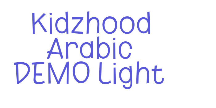 Kidzhood Arabic DEMO Light Font Download