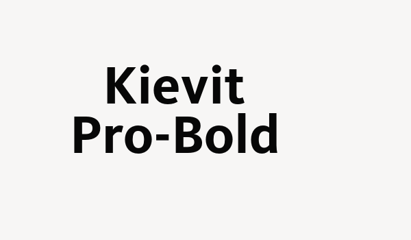 Kievit Pro-Bold Font