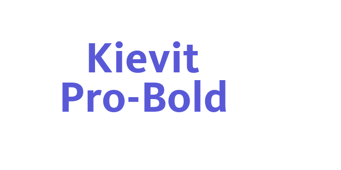 Kievit Pro-Bold Font Download