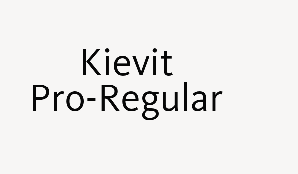 Kievit Pro-Regular Font