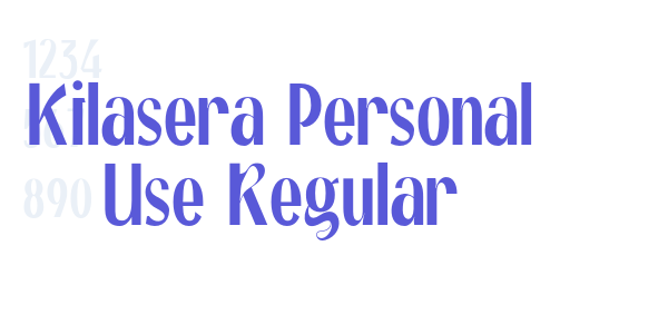 Kilasera Personal Use Regular font