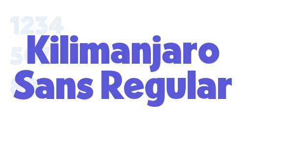 Kilimanjaro Sans Regular font free