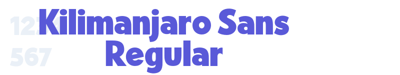 Kilimanjaro Sans Regular-related font