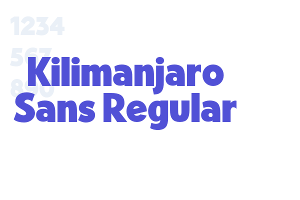 Kilimanjaro Sans Regular