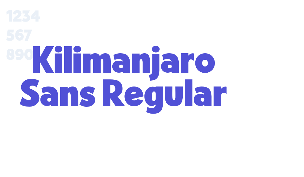 Kilimanjaro Sans Regular-font-download