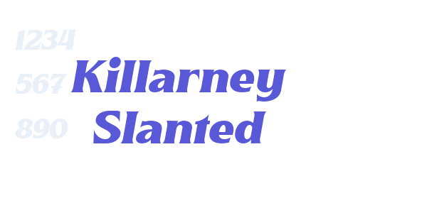 Killarney Slanted font free