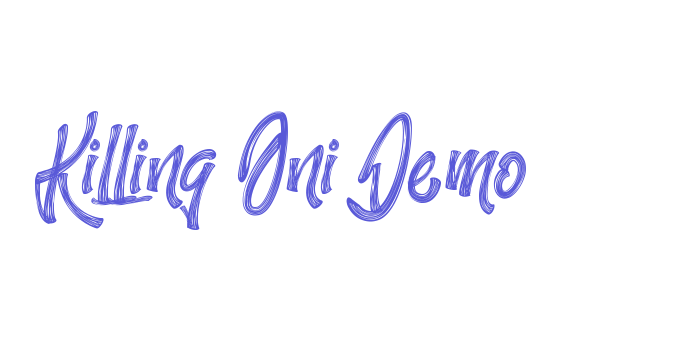 Killing Oni Demo Font Download