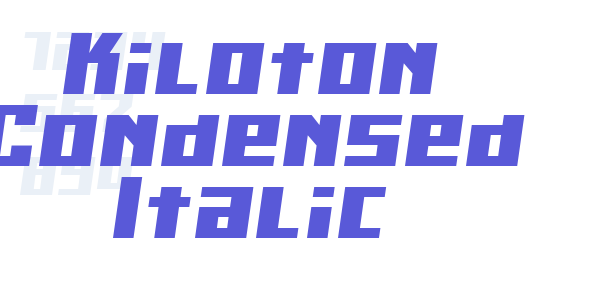 Kiloton Condensed Italic font