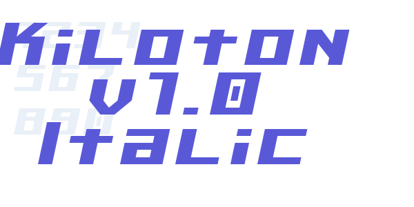 Kiloton v1.0 Italic font