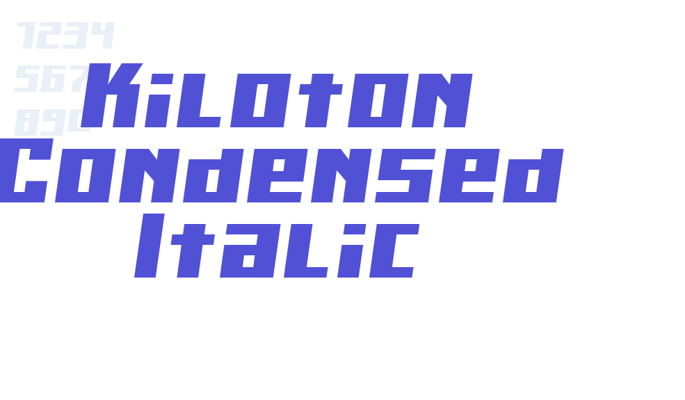 Kiloton Condensed Italic-font-download