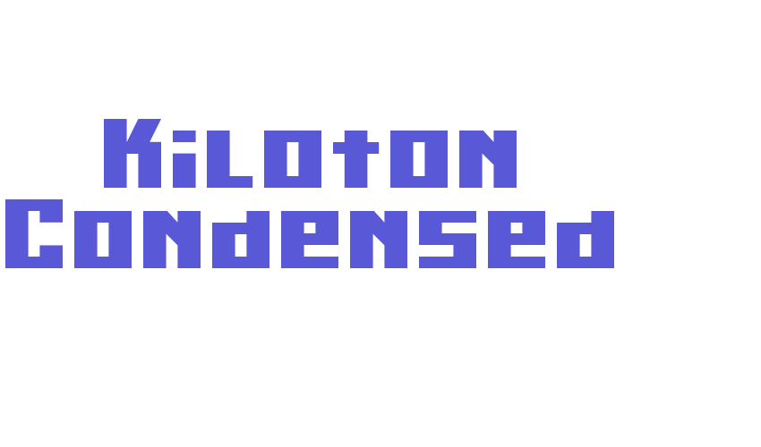 Kiloton Condensed Font Download