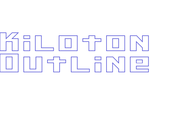 Kiloton Outline Font