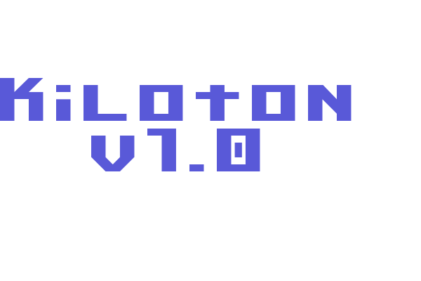 Kiloton v1.0 Font