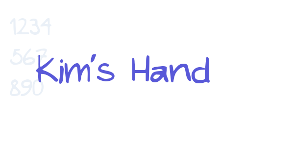 Kim’s Hand font free