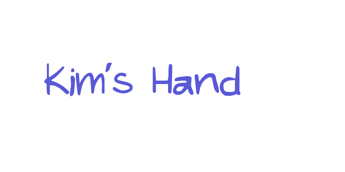 Kim’s Hand Font Download