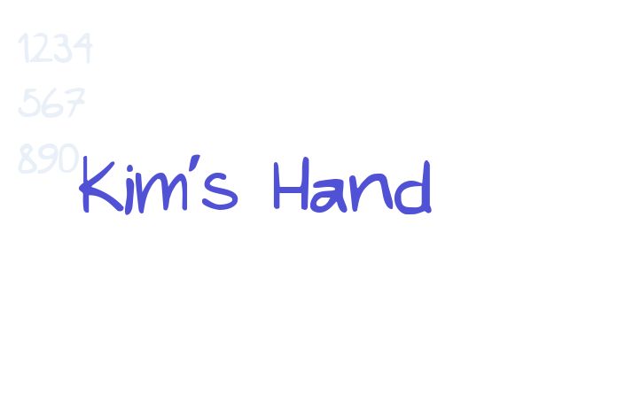 Kim’s Hand font download