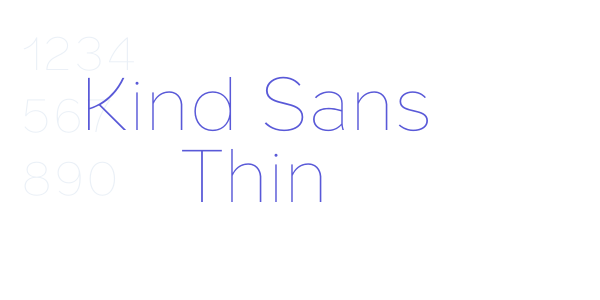 Kind Sans Thin font free