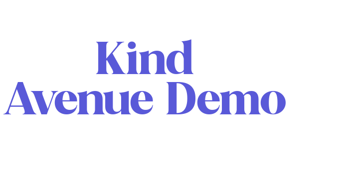 Kind Avenue-Demo Font Download