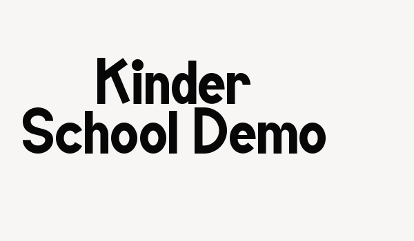 Kinder School Demo Font