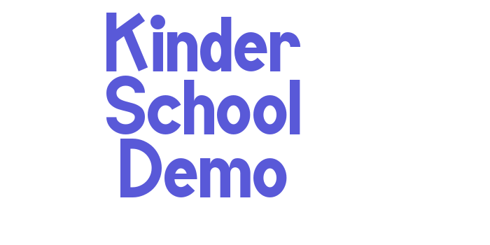 Kinder School Demo Font