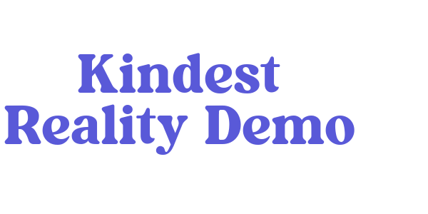 Kindest Reality-Demo font free